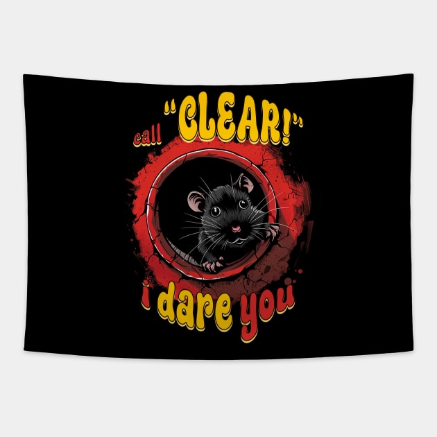 Call Clear - I Dare You Tapestry by nonbeenarydesigns