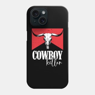 Western Cowgirl Punchy Pink Cowboy Killers Bull Horn Skull Phone Case