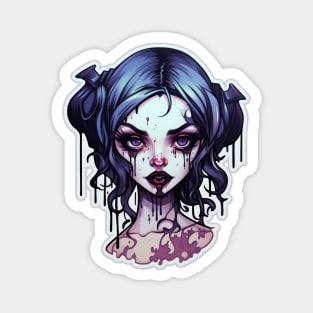 Cyber Goth Vampire Girl Magnet