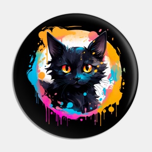 Cat painting Pin