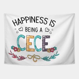 Happiness Is Being A Cece Wildflowers Valentines Mothers Day Tapestry