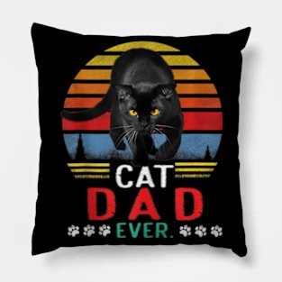 Best Cat Dad Ever Cat Daddy Father Vintage 71 Pillow