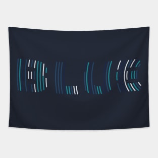 blue shades cercular Tapestry