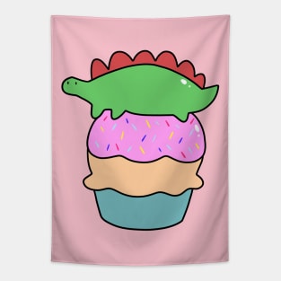 Cupcake Stegosaurus Tapestry