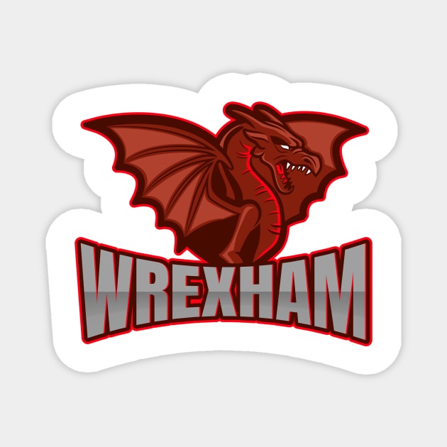 Wrexham Dragon Magnet by DnJ Designs