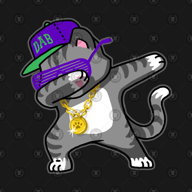 Dabbing Cat Funny Shirt Dab Hip Hop Dabbing Kitten Dabbing Onesie Teepublic 5410