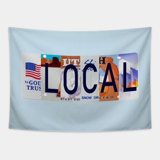 Utah Local, License Plates Tapestry