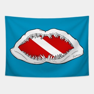 Mako Jaws Dive Tapestry