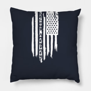 Second Amendment Distressed Flag Pillow