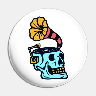 Skull Gramophone Pin