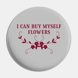 Flowers, burgundy Pin