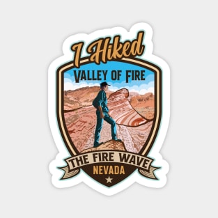 I Hiked The Fire Wave at Valley of Fire Nevada Retro Style Magnet