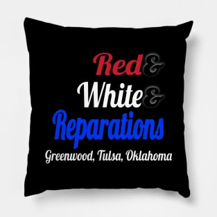 Red& White& Reparations Pillow