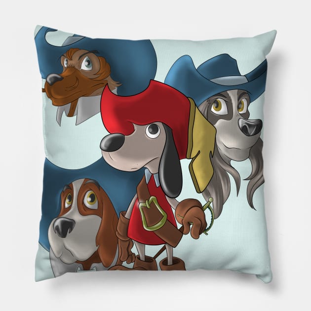 Musketeers Pillow by RawPencils