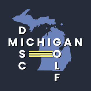 Michigan Disc Golf - Word Blend Dark T-Shirt