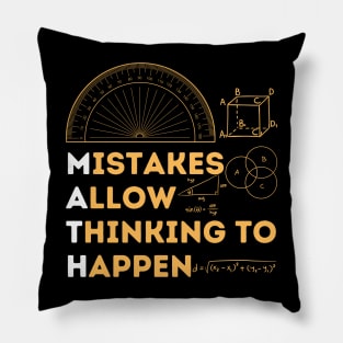 Mistakes Allow Thinking To Happen - Maths Pillow