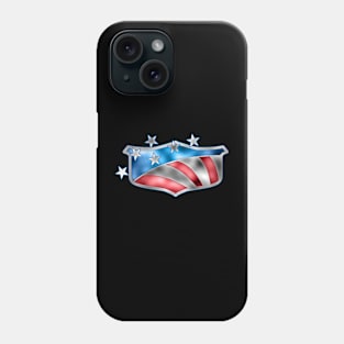 Flag Shield- Brushed Steel Phone Case