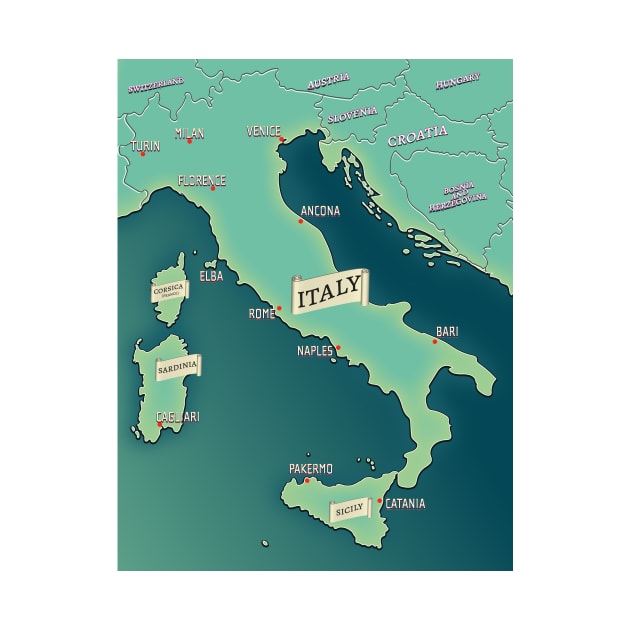 Map Of Italy by nickemporium1