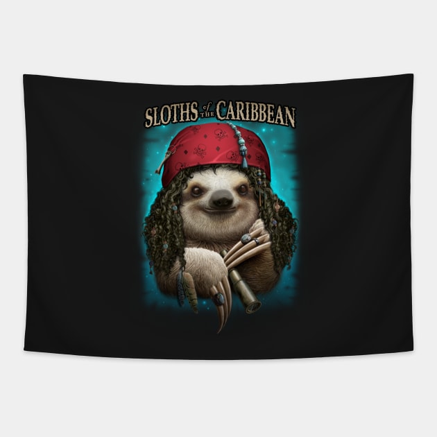 SLOTHS OF THE CARIBBEAN Tapestry by ADAMLAWLESS