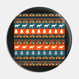 Festive Christmas deer pattern Pin