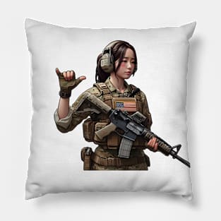 Tactical Girl Pillow