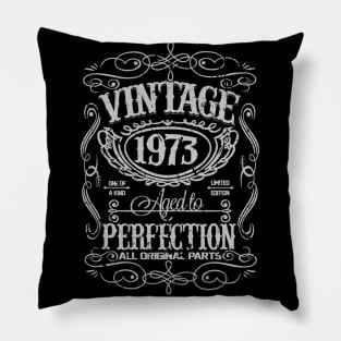 Vintage 1973 47 Years Old Perfectly 47th Birthday Gift Pillow