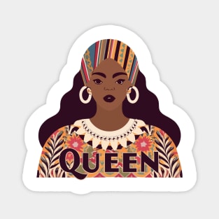 African Queen Fabric Magnet