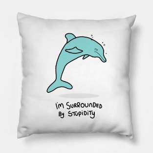 Grumpy Dolphin Pillow