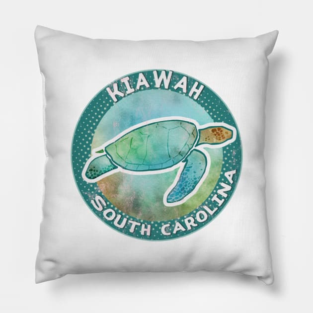 Kiawah Island South Carolina Sea Turtle Pillow by tanambos