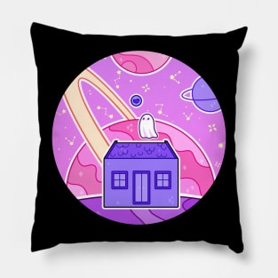 A ghost that lives on space Pillow