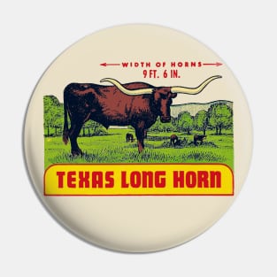 Texas cow decal Pin