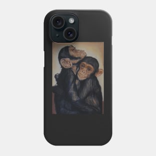 Cuddles have it! :o) Chimps Phone Case