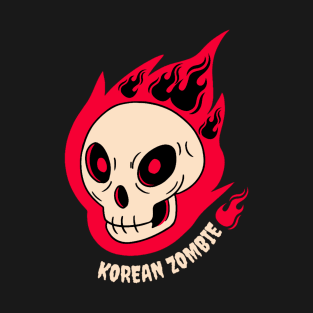 Korean Zombie Skull Art Design T-Shirt