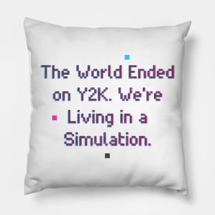 y2k, y2k aesthetic, cyber y2k, y2k designs, simulation theory Pillow