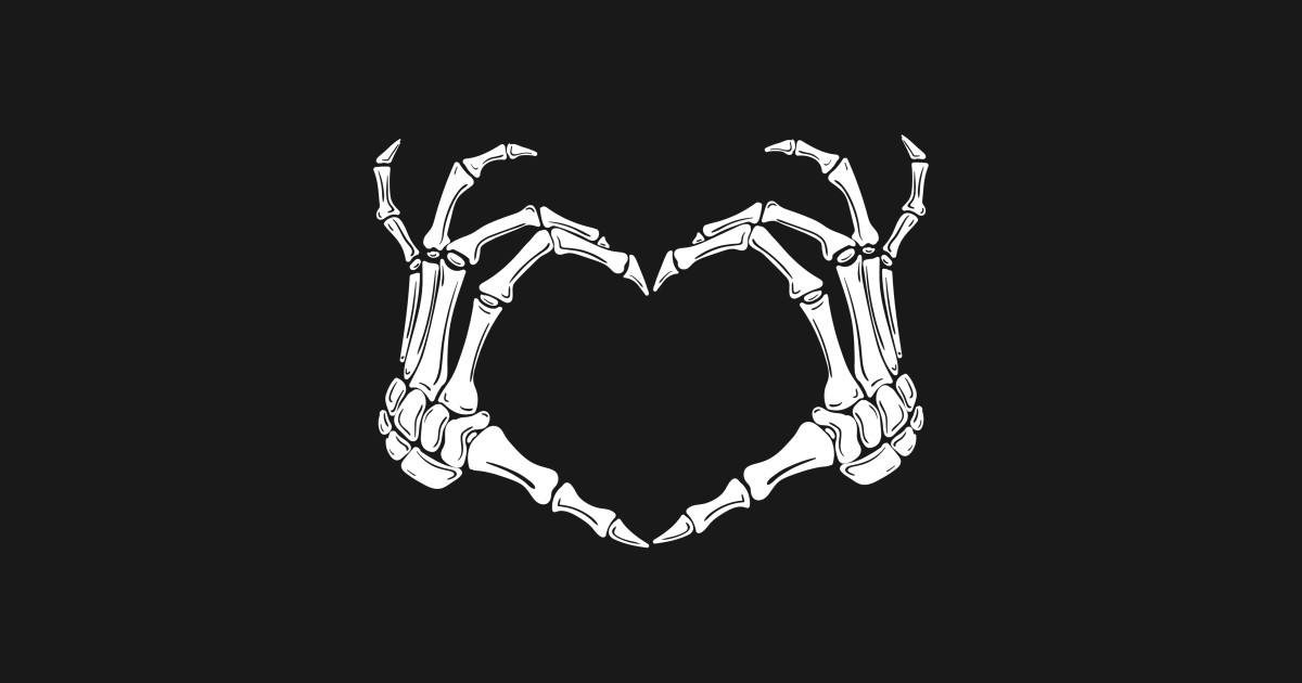 Skeleton Bones Hands Heart - Skeleton - Posters and Art Prints | TeePublic