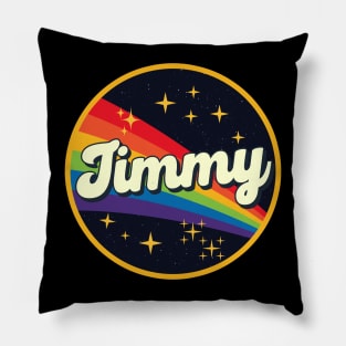 Jimmy // Rainbow In Space Vintage Style Pillow