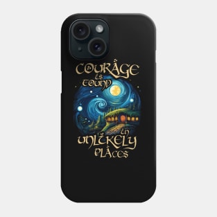 Courage is Found in Unlikely Places - Round Doors - Van Gogh Style - Fantasy Phone Case