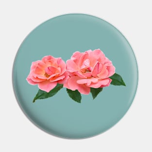 Two Delicate Pink Roses Pin