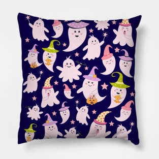 Cute Ghost Pattern - Halloween Pattern Pillow