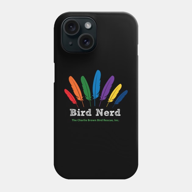 CB bird nerd 2 - white type Phone Case by Just Winging It Designs