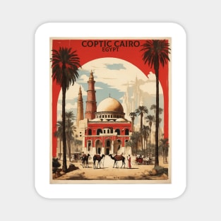 Coptic Cairo Egypt Vintage Poster Tourism Magnet