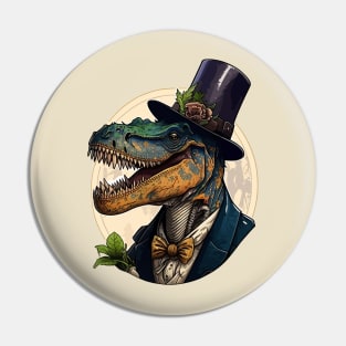 Dinosaur Trex with Top hat Pin