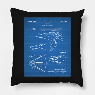 Scuba Diving Fins Patent - Deep Sea Diver Dive Coach Art - Blueprint Pillow