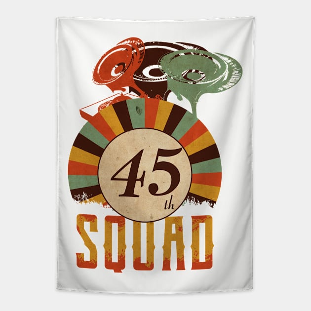 45th anniversary music squad, birthday gift vintage Tapestry by Degiab