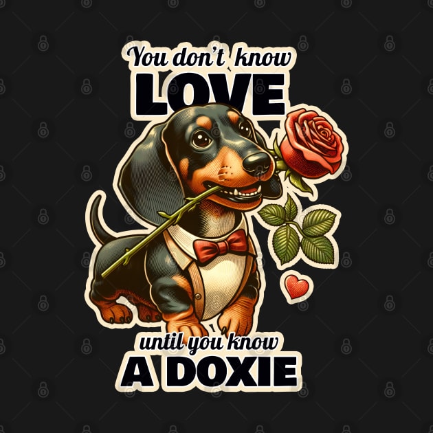 Dachshund Valentine's day by k9-tee