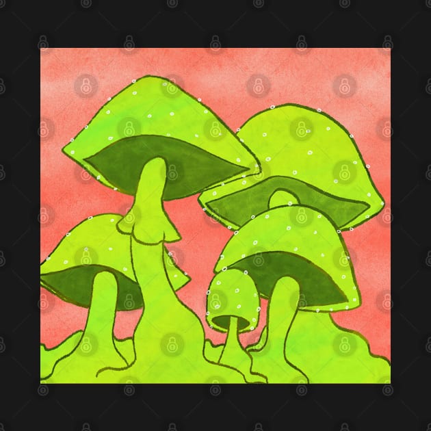 Watercolor Mushrooms by soulhavenmama