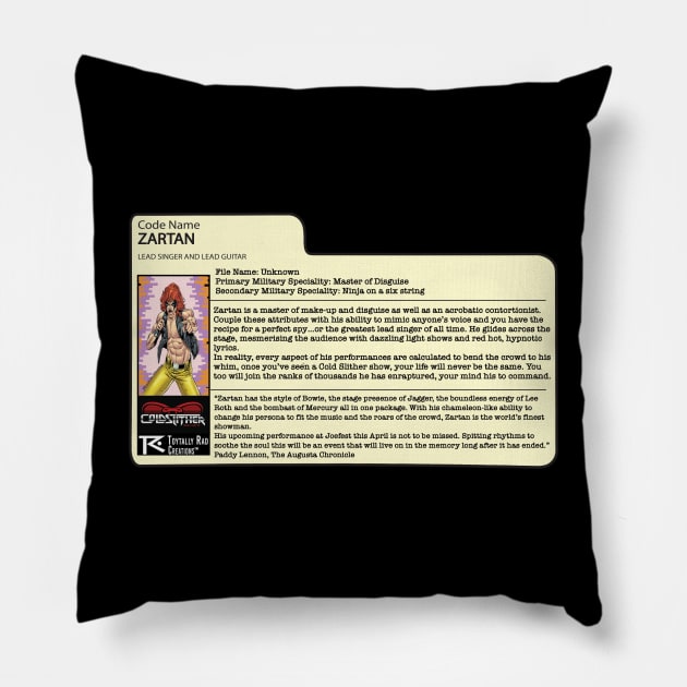 Zartan Filecard Cold Slither Pillow by Toytally Rad Creations