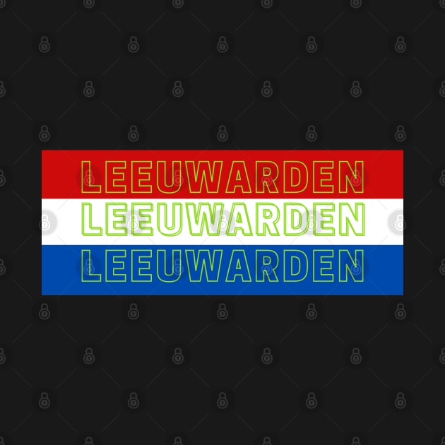 Leeuwarden City in Netherlands Flag Stripes Color by aybe7elf