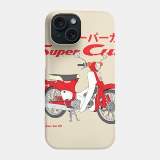 The classic 1970's Honda Super Cub C70 Phone Case