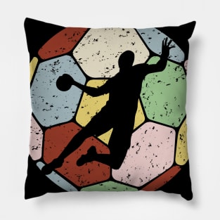 Retro Handball,handball, handball clothing, handball gift, handball player, handball team, sport, sports, handball coach, handball fans, handball ball, handball fan, handball gift idea Pillow